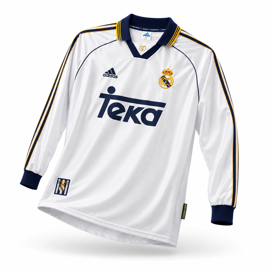 Real Madrid 1999/2000 Home Retro Long Sleeve Shirt