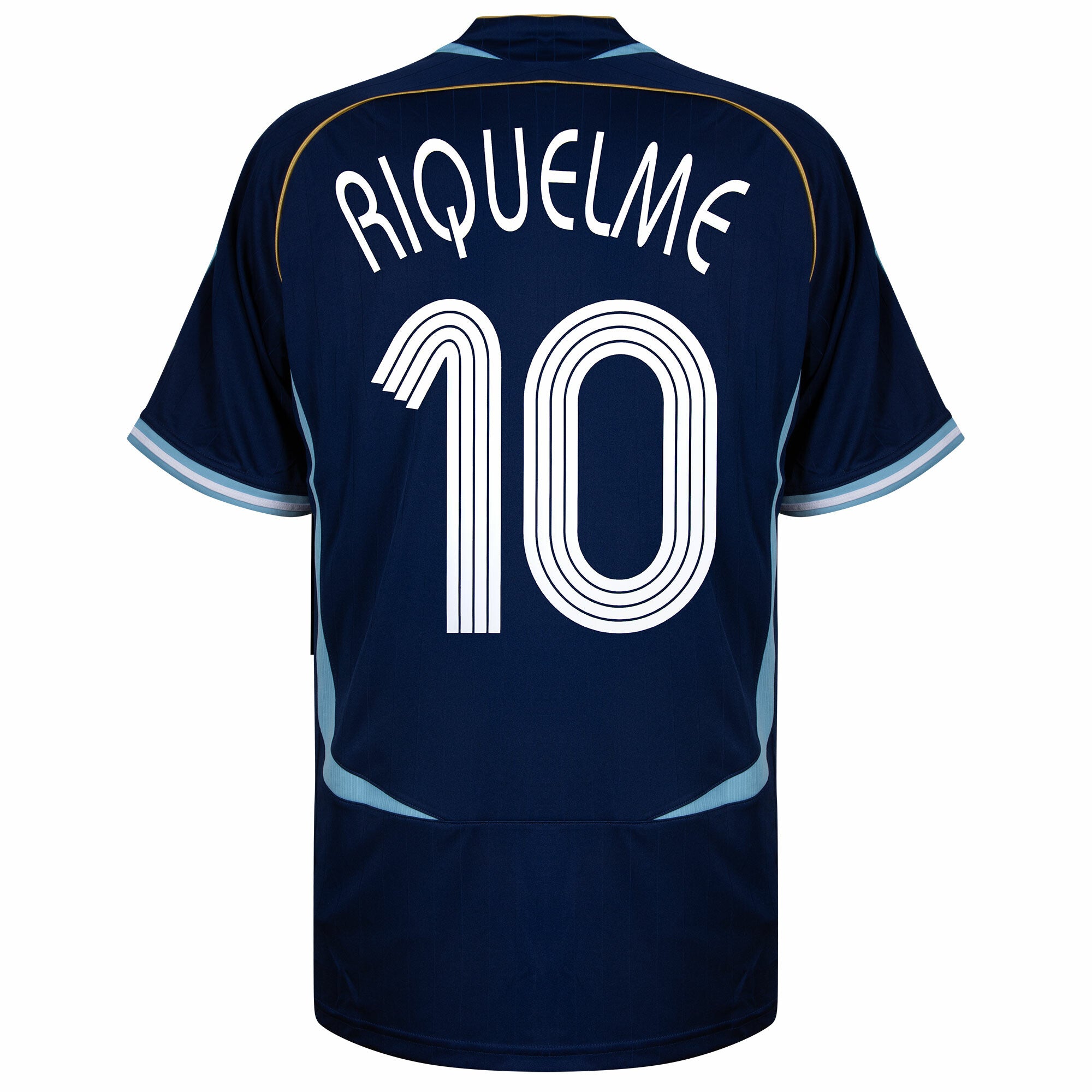 Argentina Reissue Away Riquelme 10 Jersey 2006 (Retro Flex Printing)