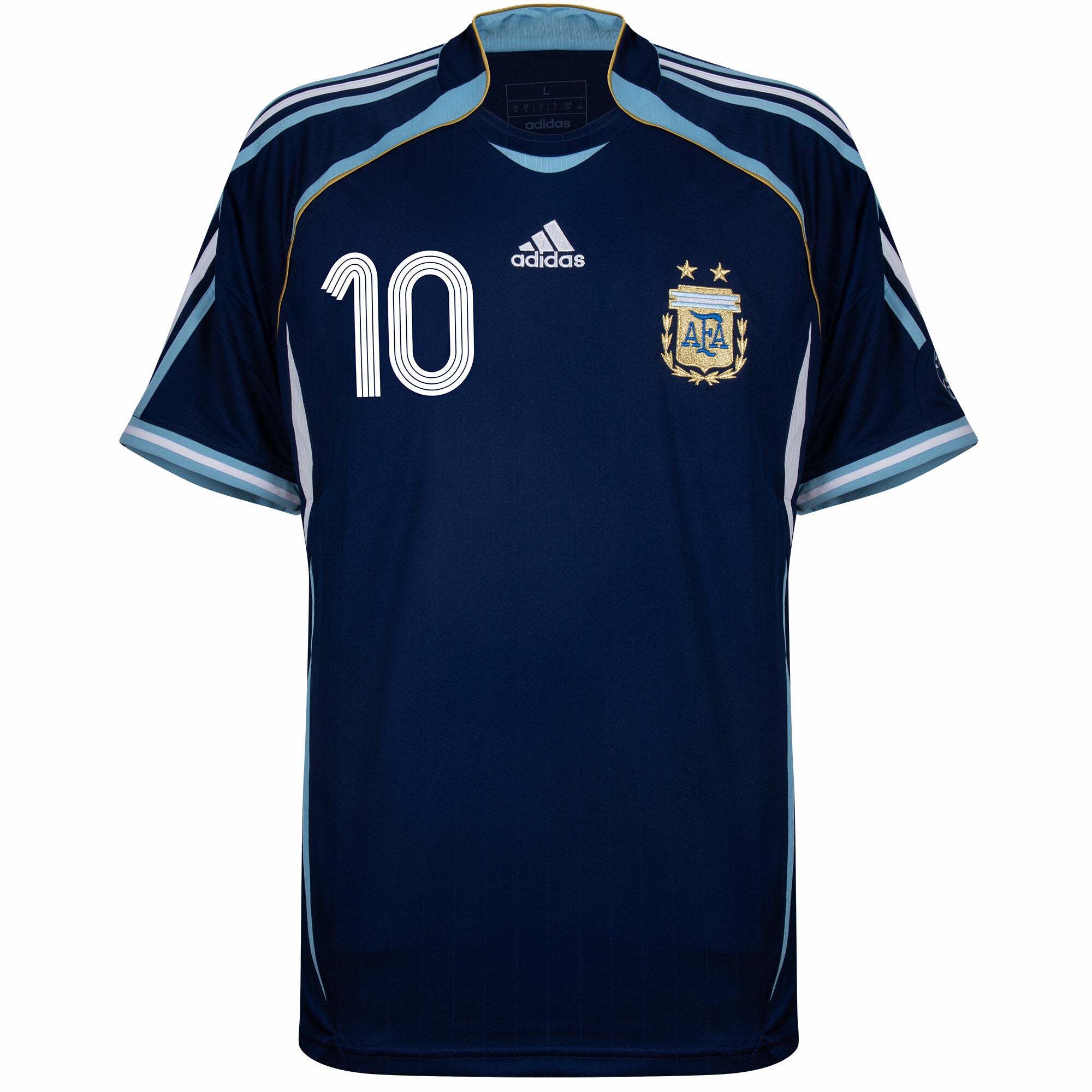 Argentina Reissue Away Riquelme 10 Jersey 2006 (Retro Flex Printing)