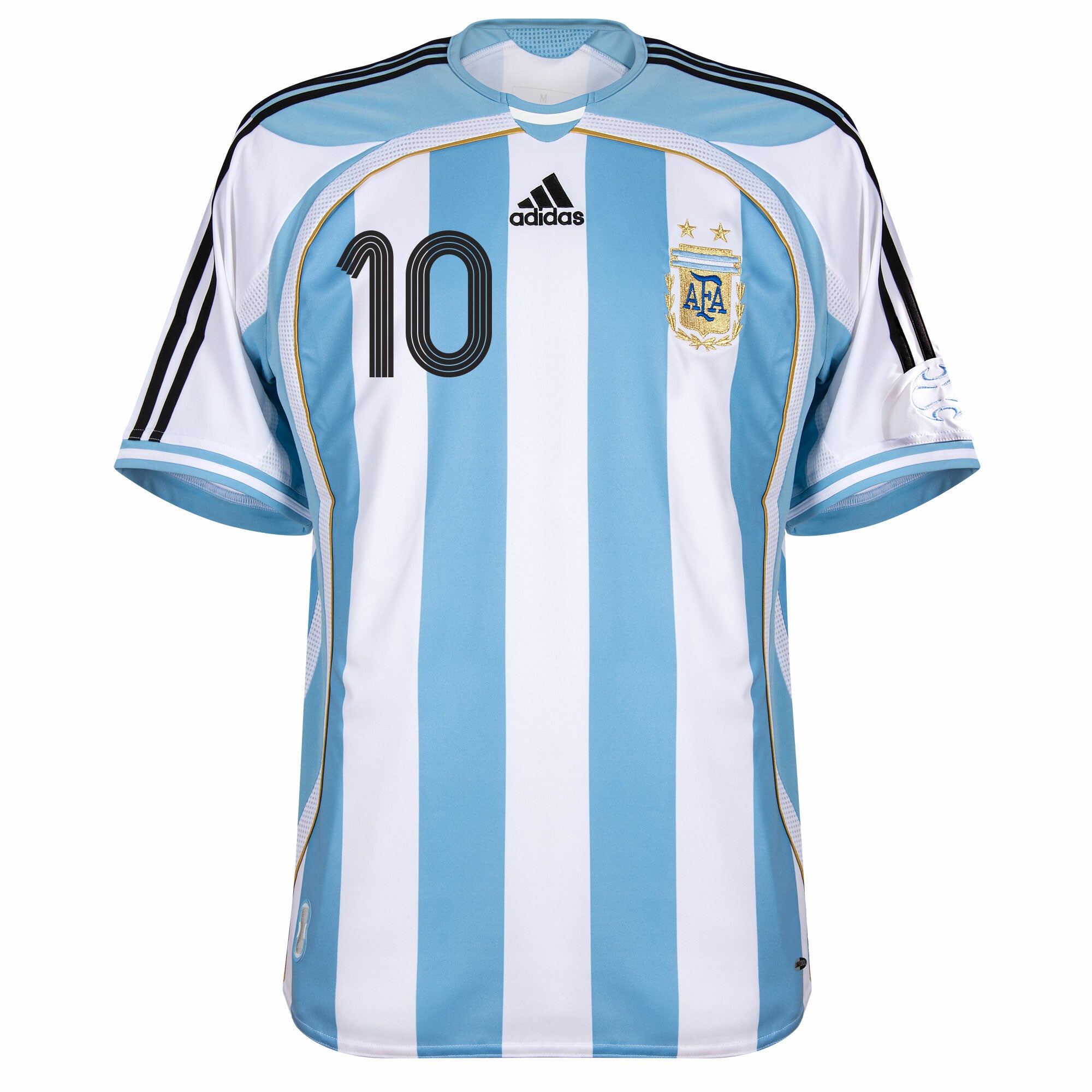 Argentina Reissue Home Riquelme 10 Jersey 2006 (Retro Flex Printing)
