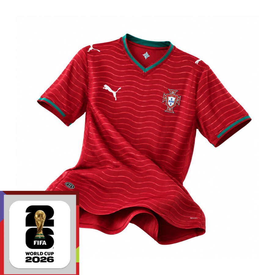 Portugal Home Shirt with 2026 World Cup Patch