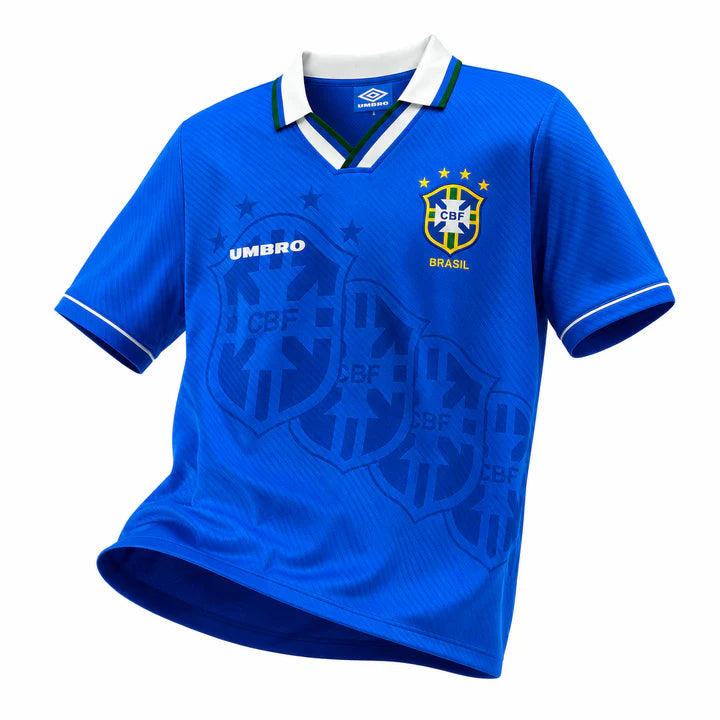 Brazil Retro II 1994 World Cup Soccer Jersey - Blue