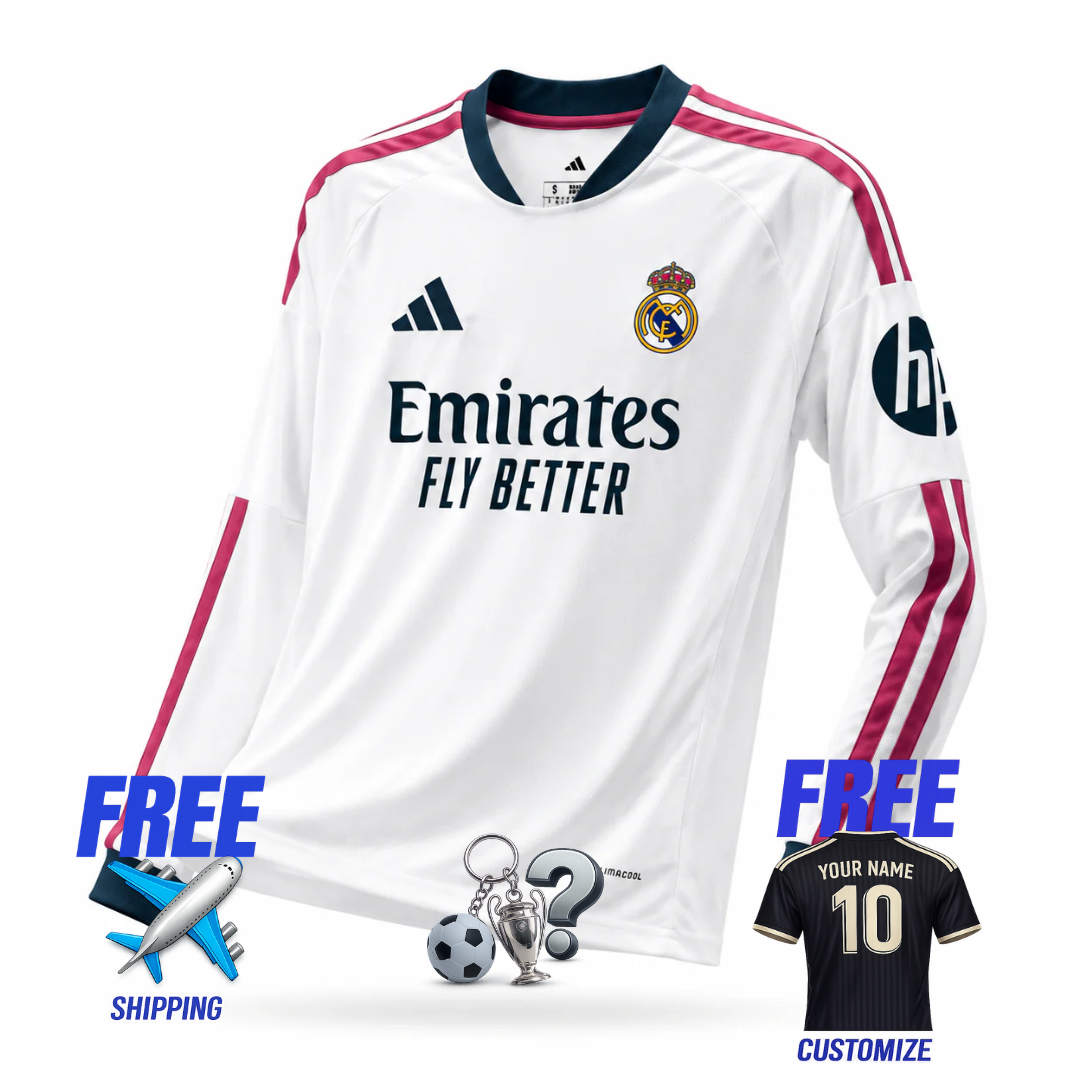 Real Madrid 2026/27 Home Long-Sleeve Jersey (Player Version)
