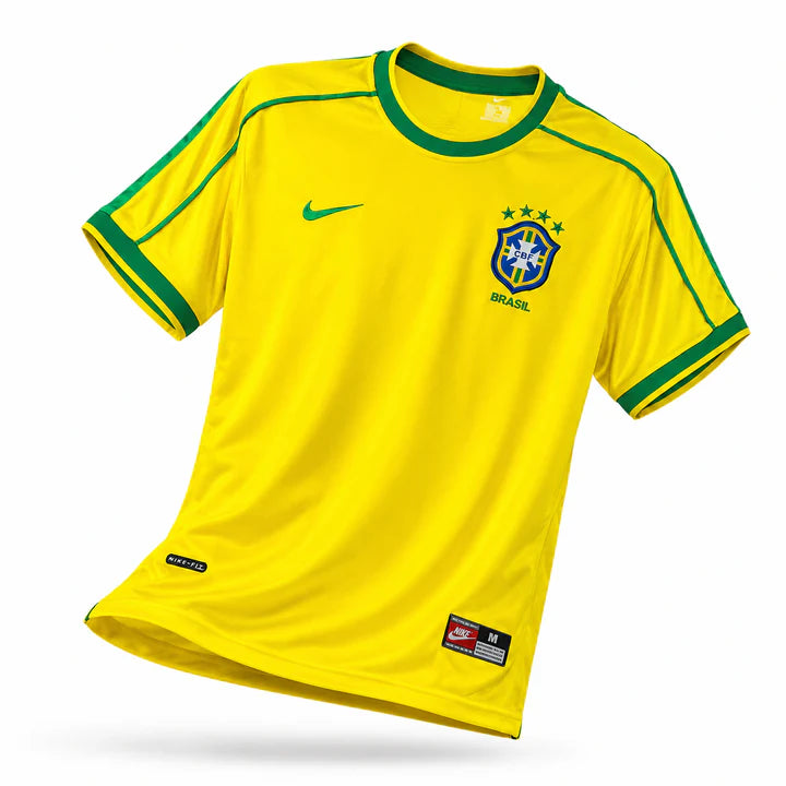 Brazil 1998 Retro Jersey - Yellow