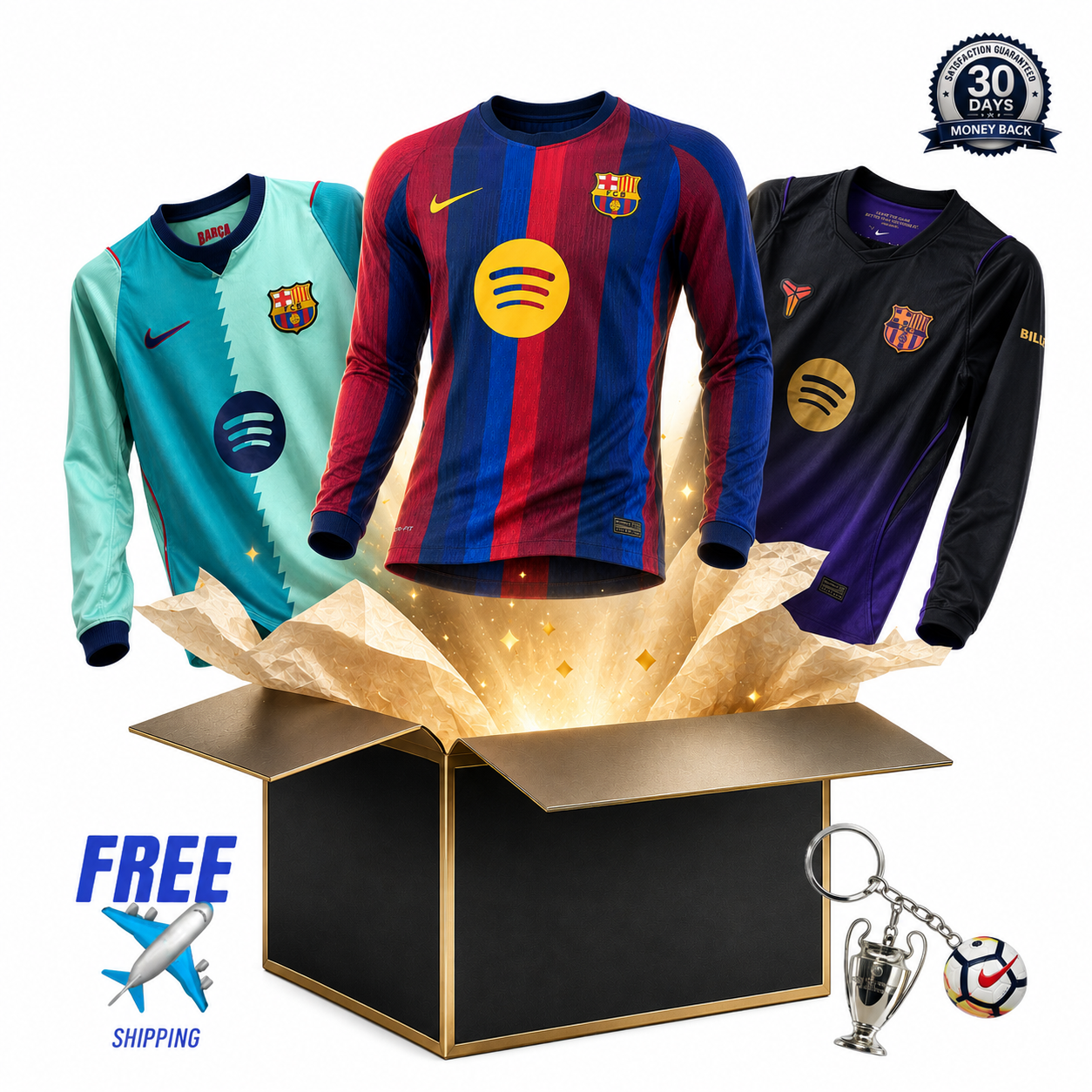 Barcelona 2026/27 3-Shirt Long Sleeve Kit (Player Version)