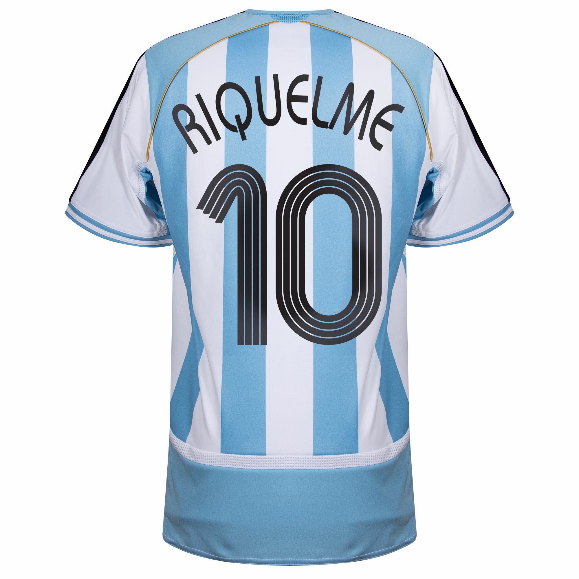Argentina Reissue Home Riquelme 10 Jersey 2006 (Retro Flex Printing)