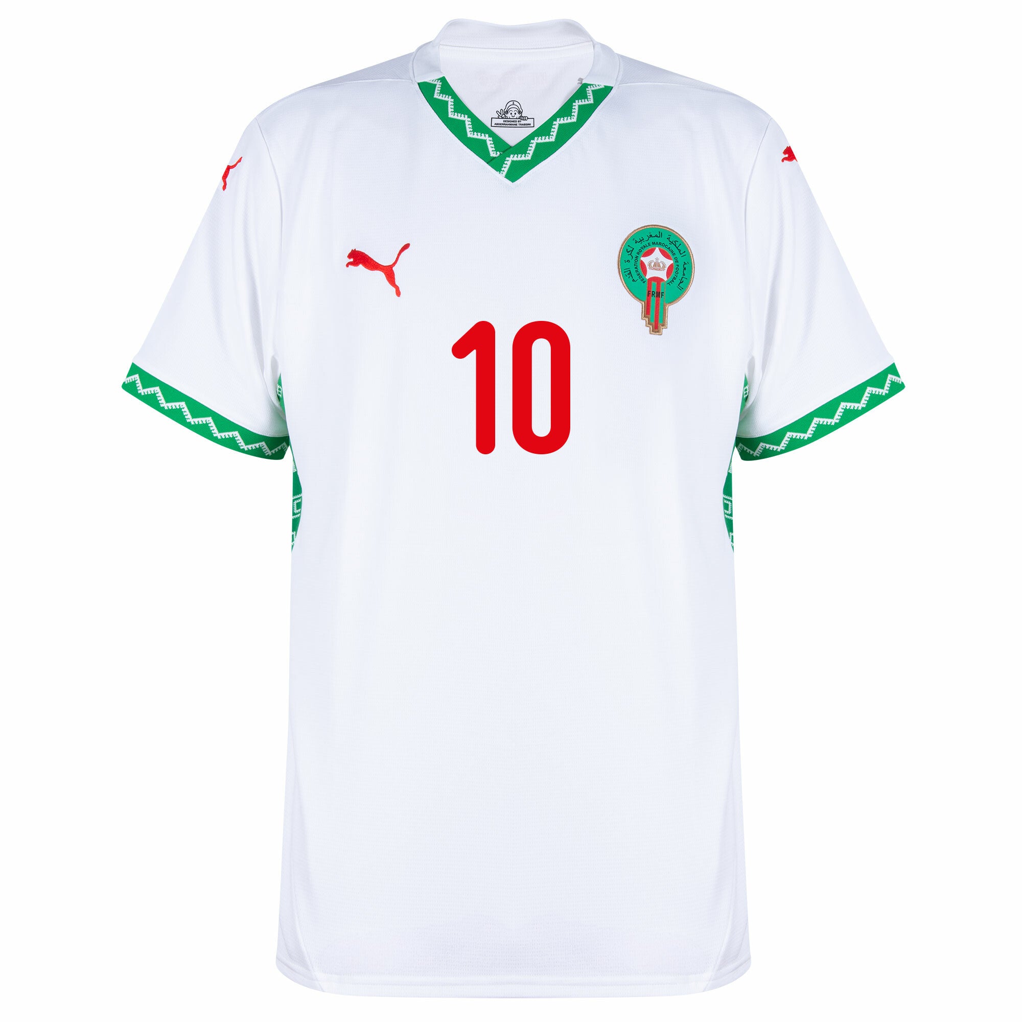 Morocco Away Brahim 10 Jersey 2025-2026 (Official Printing)