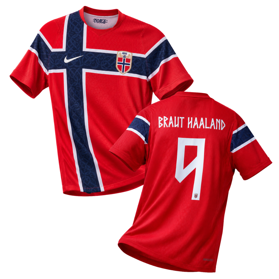 Norway Aero-Fit Match Home Braut Haaland 9 Jersey 2026-2027 (Official Printing)