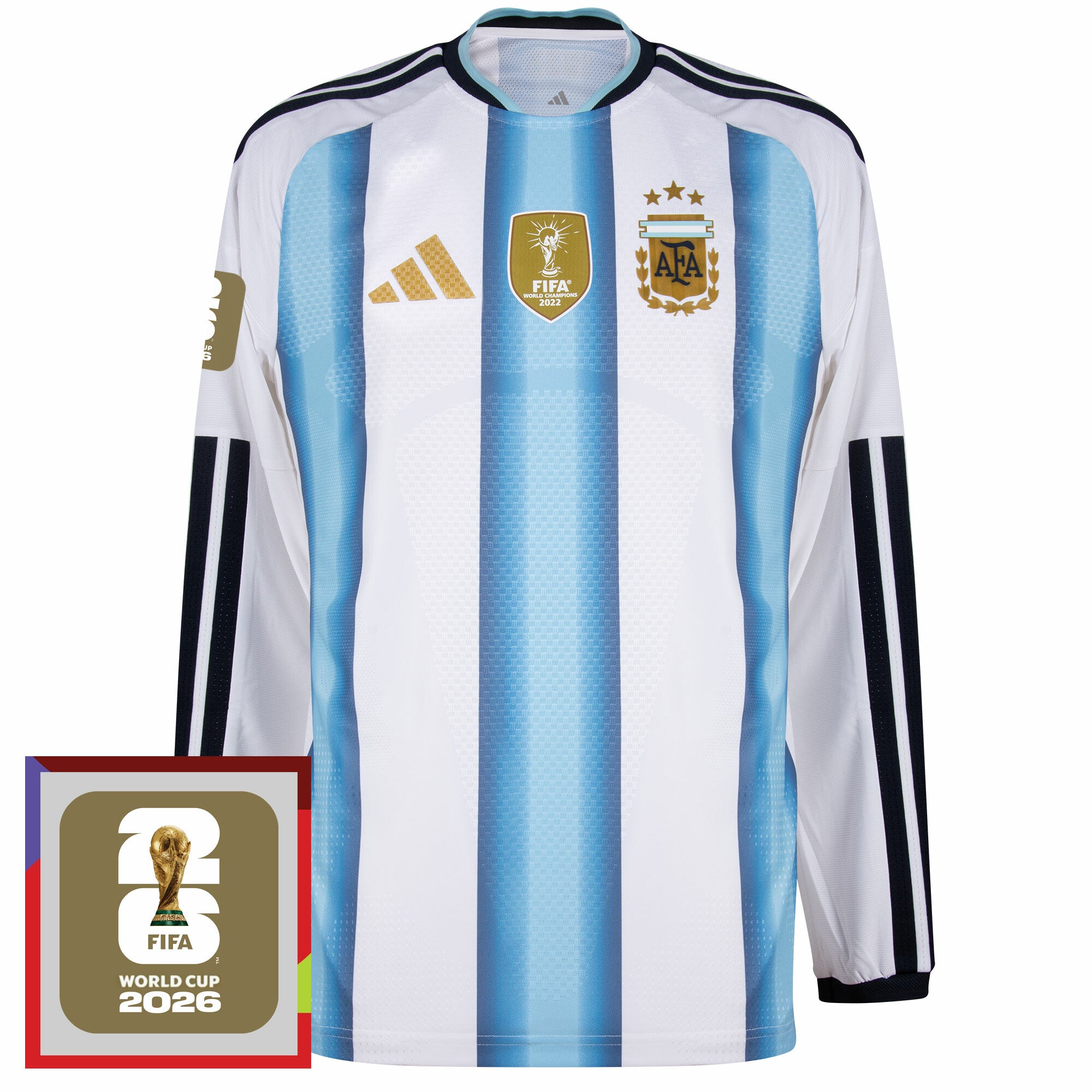 Argentina Authentic Home L/S Jersey 2026-2027 incl. FIFA World Cup 2026 Winners Edition Patch